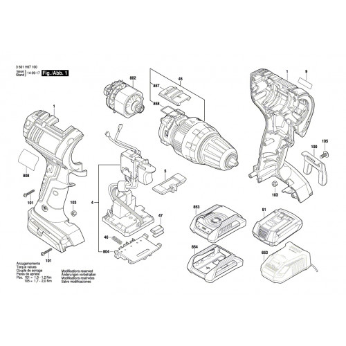 Запчасти для ударного шуруповерта Bosch GSB 18V-LI